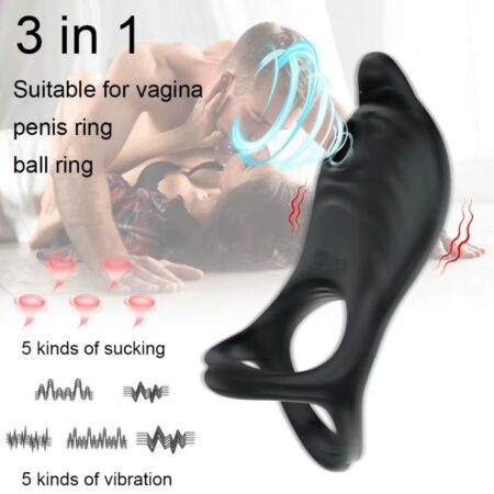 Anillo Vibrador Con Succionador